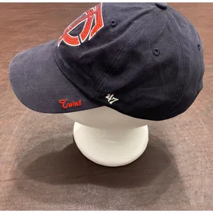 Minnesota Twins Womens Adjustable Hat Navy Sequin TC Logo MLB Baseball Cap Faded thumbnail 2