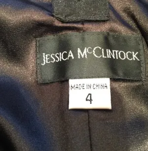 Jessica McClintock Black One-Shoulder Cocktail Dress with Stud Embellishment thumbnail 6
