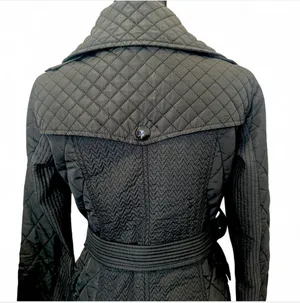 Burberry Black Quilted belted trench coat size 4 thumbnail 6