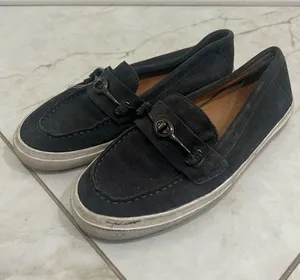 Coach Navy Blue Corey Suede Slip On Sneakers Size 6 US thumbnail 1