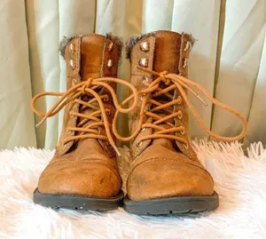 Curfew Combat Boots Tan Size 7 thumbnail 2