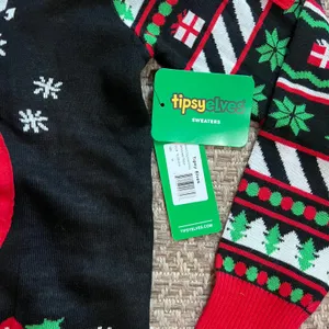Tipsy Elves Women's Drinking Game Ugly Christmas Sweater Sz M thumbnail 2