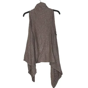 Old Navy Knit Sweater Vest Open Front Shrug Cardigan‎ Sleeveless Women Small Tan thumbnail 8