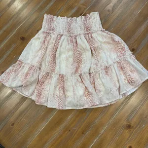 Altar'd State Snakeskin Smocked Ruffle Mini Skirt Tiered Boho Women Small Lined thumbnail 5