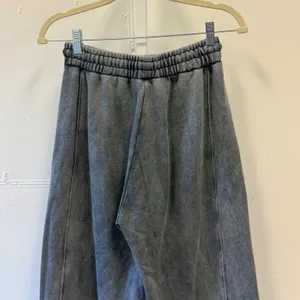 Zara Gray Acid Wash Wide Leg Seam Front‎ Sweatpants Streetwear 3199/804 Small thumbnail 5