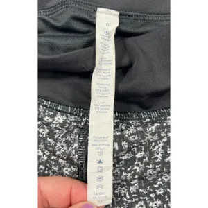 Lululemon Speed Short 2.5" Daisy Dust Alpine White Black‎ 6 Running Training EUC thumbnail 7