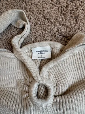 Abercrombie & Fitch Taupe Ribbed Knit Bodysuit thumbnail 2