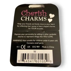 Cherish Charms W Monogram Initial Bracelet Charm NEW NWT Silvertone‎ thumbnail 3