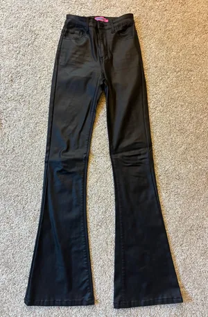 Edikted Leather Pants Flare Black thumbnail 1