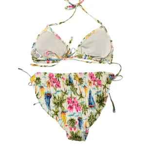 Old Navy Textured Triangle String Bikini Set Top‎ M Bottom S New Swim thumbnail 3