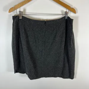 Madewell Womens Gray Wool Blend Mini Skirt Size 12 Lined Back Zip Heathered‎ thumbnail 5