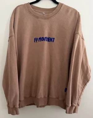 Free People Movement All Star Embroidered Pullover Twig Combo Women's Medium‎ thumbnail 1
