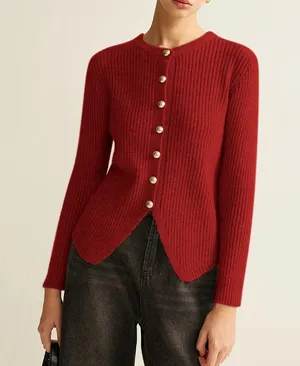 Commense Button Down Split Cardigan size M Red Size M thumbnail 1