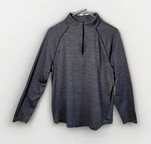 Greg Norman Play Dry Men's Sweatshirt Dark Gray 1/4 Zip Long Sleeves, Size M thumbnail 1