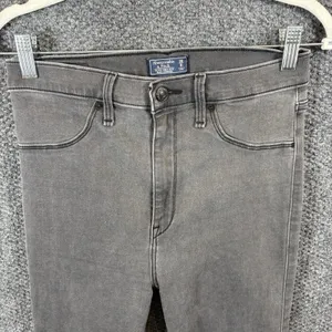 Abercombie And Fitch Jeans Womens 28/6L Gray Faded Denim High‎ Rise Jean legging thumbnail 2