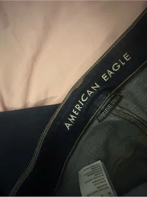 American Eagle Outfitters Dark Blue Distressed Skinny Jeans thumbnail 4