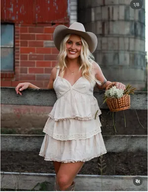 Le Lis Cream Dress thumbnail 1