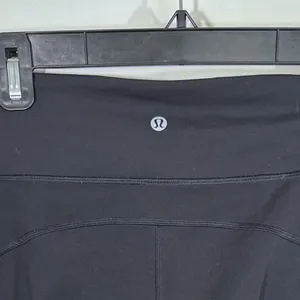 Lululemon Black Lace Up Mesh Hem High Rise 7/8 Leggings Women's Size 8 Yoga Gym thumbnail 4
