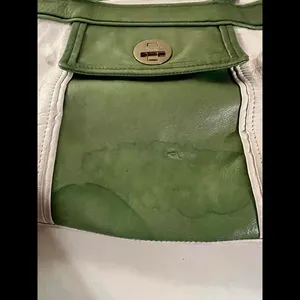 Kate Spade Green and White Leather Handbag thumbnail 3