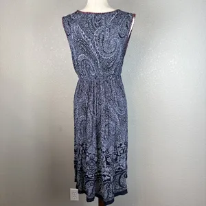 California Moonrise Women‎ Boho Midi Dress Size M Beaded Embroidered Sleeveless thumbnail 4