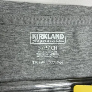 Kirkland Signature Gray 3/4 Sleeve V- Neck Slub Tee 100% Cotton NWT Womens Small thumbnail 3