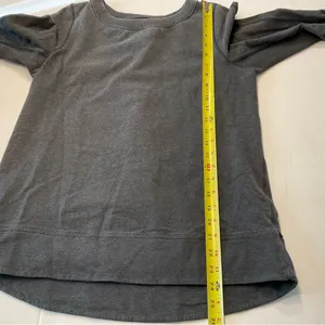 Lululemon Exhalation Pullover Heathered Black Women Sz 2/4 thumbnail 7
