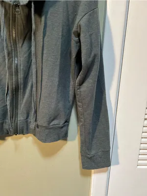 Z by Zella Women's Size Medium Cowl Neck Sweatshirt Charcoal Gray Full Zip thumbnail 4