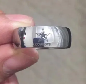 8mm Dallas Cowboys Silver Arc Ring thumbnail 3