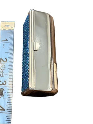 Rhinestone Lipstick Cases Cosmetic Bags Set of 2 Black Blue thumbnail 2