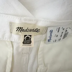 Madewell The Harlow Wide Leg Jean Airy Denim Baggy White High Waist US 33 NWT thumbnail 10