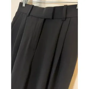 COS Black High Rise Pleated Cuffed Trousers Size 4 Minimalist Career Wear thumbnail 5