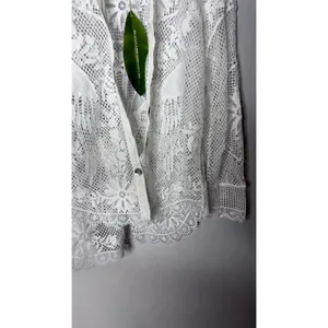New Farm Rio Landscape guipure lace shirt off white sz XS thumbnail 6
