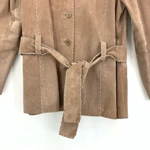 VTG OUTBROOK Suede Leather Jacket Tan L Size L thumbnail 3