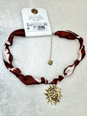Altar’d State Golden Bloom Scarf Pendant Necklace thumbnail 8