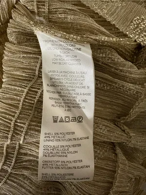 Anthropologie Smocked Metallic Gold Short-Sleeve Top thumbnail 11