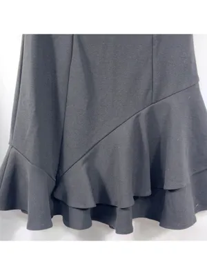 Lulu’s Black Strapless Ruffle Hem Mini Dress M thumbnail 3