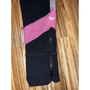 Victoria's Secret Pink Love Colorblock Zip‎ Ankles Campus Yoga Legging M Medium thumbnail 2
