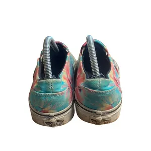 Vans Asher Slip-On Sneaker Women’s 9.5 Canvas Rainbow Tie Dye Multicolor‎ thumbnail 5
