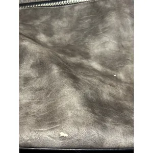 Gray Distressed Vegan Leather Convertible Backpack Shoulder‎ Bag Silver Padlock thumbnail 10
