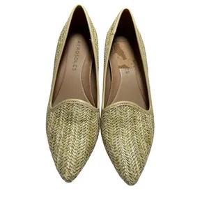 Aerosoles Women's Raffia Woven Kitten Heel Pumps Pointed Toe Natural Beige 8M‎ thumbnail 5