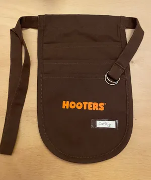 New Women’s Hooters girl Uniform Brown Server Pouch Crooked thumbnail 1