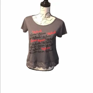 Disney Minnie Mouse Blouse Gray Graphic Size Medium thumbnail 5