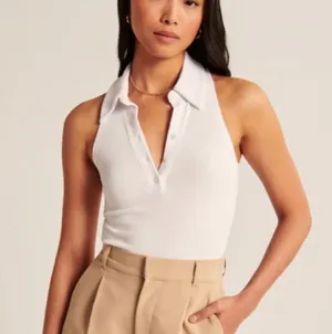 Abercrombie V-Neck Collared Crop Top thumbnail 2