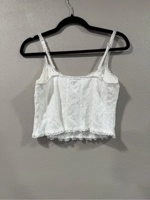 Edikted White Lace Corset Tank Top thumbnail 3