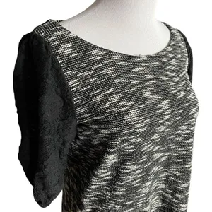 Womens Anthropologie Postage 9-H15 STCL Lace Sleeve Marled Shift Tunic Dress - M thumbnail 2