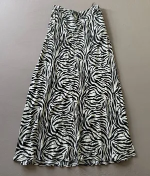Primark Zebra Print Crepe Midi Skirt thumbnail 1