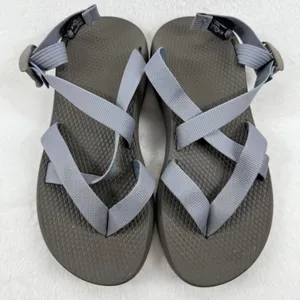 Chaco‎ Womens JCH107836 Gray Adjustable Strap Sandals Size 9 Casual Shoes thumbnail 4