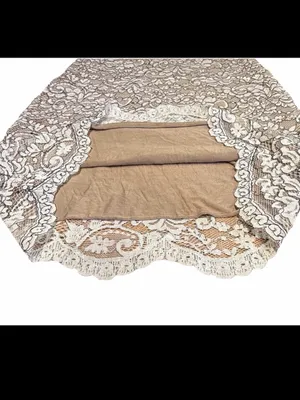 Lulus Women’s Simply Chic Black and Cream Short Sleeve Lace Shift Dress Size M thumbnail 7