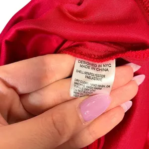 Yumi Kim Tie Me Over Red Velvet Dress Long Sleeve Wrap‎ Tie Size Large thumbnail 13
