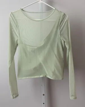 Y2K Abercrombie & Fitch M Mint Green Mesh Top‎ Rave Party Festival thumbnail 1